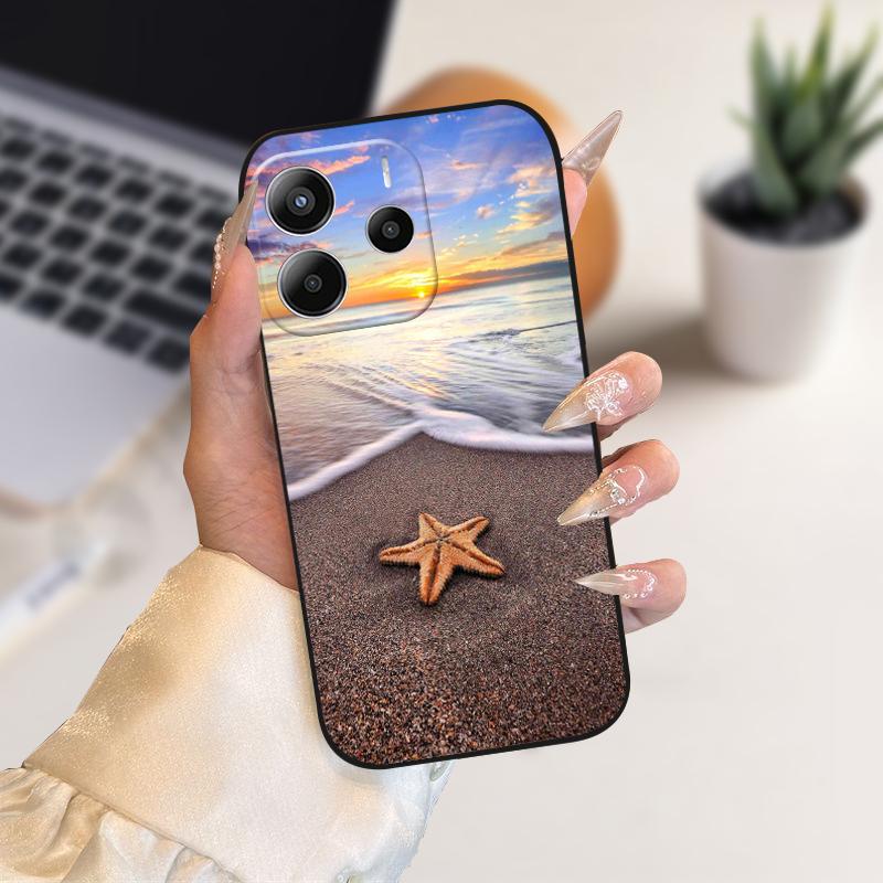 Phone Case For Redmi Note14 Silicone TPU Phone Coque Cover Cases For Redmi Note 14 4G Fashion Soft Protective Bumper Fundas Bags