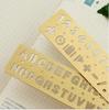 2021121732 Vintage Brass Letter and Numbers Metal Ruler Template Ruler Bookmark Marker Stationery School Supplies Belt Buckle