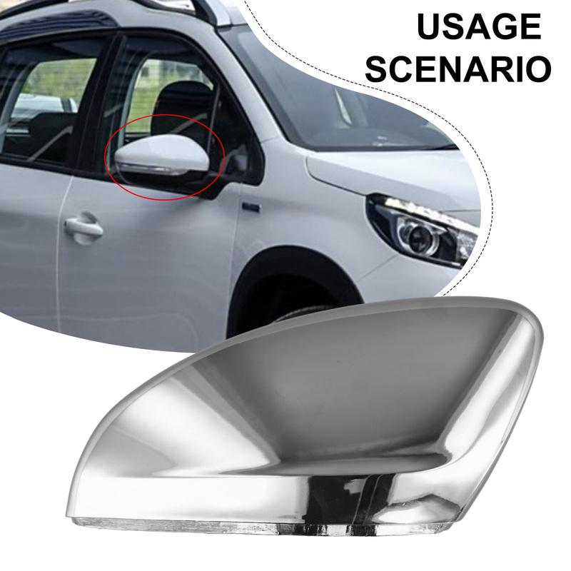 R Or L Door Wing Mirror Cover Cap Case ABS 27x14.4x8cm For 208 2012- Left Right Rear View Cover Auto Accessories