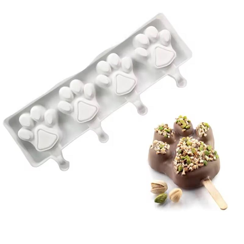 Stampo in Silicone per Gelato Fai da Te a Forma di Zampa di Cane Stampo per Cubetti di Ghiaccio Antiaderente Mousse Francese Stampo per Ghiaccioli Estivi Gadget da Cucina