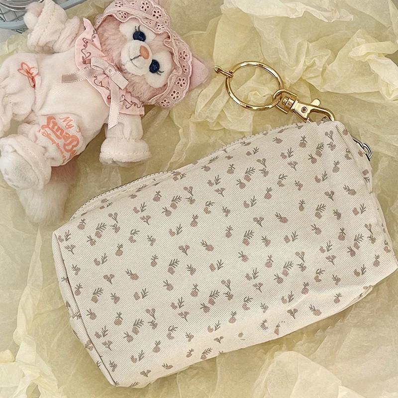 Large Capacity Makeup Bag Flower Printed Cosmetics Bag Pen Container Pen Case Sundry Storage Bags for Travel Toiletries