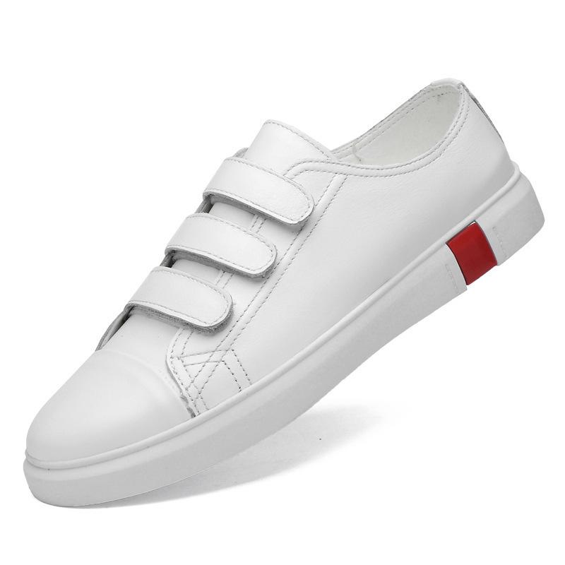 Fashion Men'S Shoes Large Size Casual Shoes 46 White Board Shoes Men'S Velcro Leather Shoes Men'S Men'S Loafers