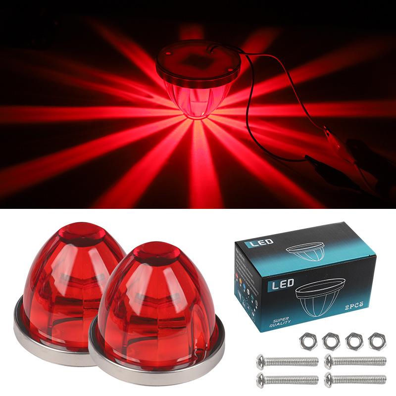 

Truck Side Marker Light LED Indicator for Trailer Lorry Universal Waterproof Clearance Lamp 12V 2PCS Amber Red Light Replacement красный