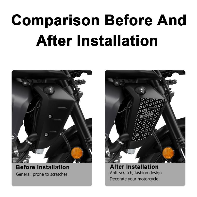 POSFIRA Motorcycle Radiator Panel Stickers Vinyl Decals for Yamaha MT 10 MT10 MT-10 SP 2022 2023 2024 Decoration Accessories