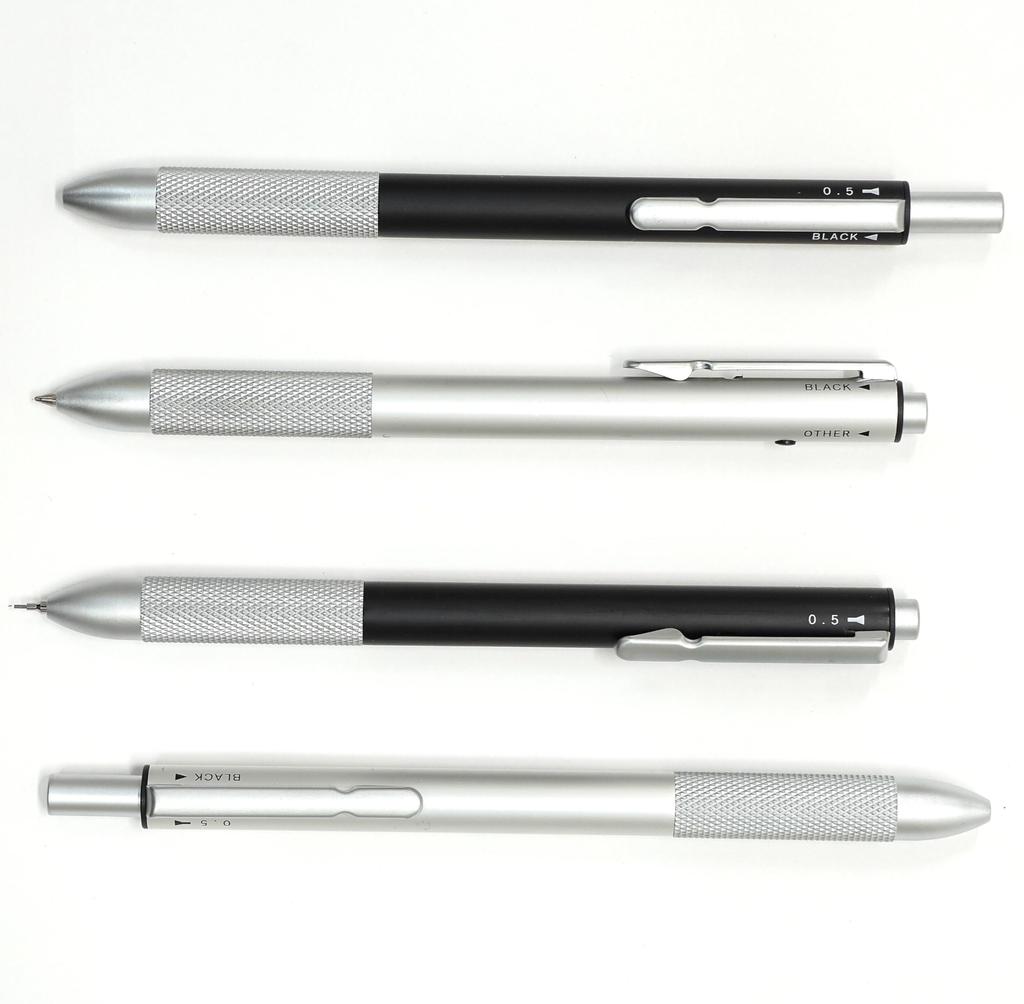 Made In Metal 4 Mechanic Premium Japan, Non-Slip Knock-Style Multi-Function Pen, Boxed, K7-S4M-1-S