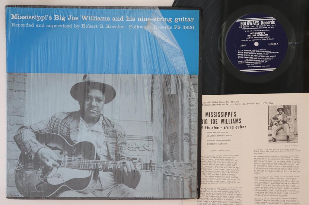 LP Record BIG JOE WILLIAMS  Mississippis Big Joe Williams And  FS3820 FOLKWAYS US Blues Used