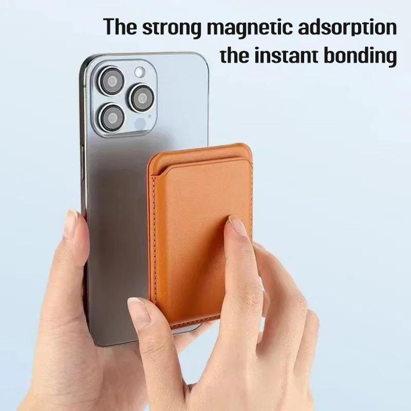 2 in 1 Strong Magnetic Leather Wallet With Hide Stand Case For Magsafe For iPhone 15PM 14 13 Pro Max Mag Safe Card Holder Pocket Cover