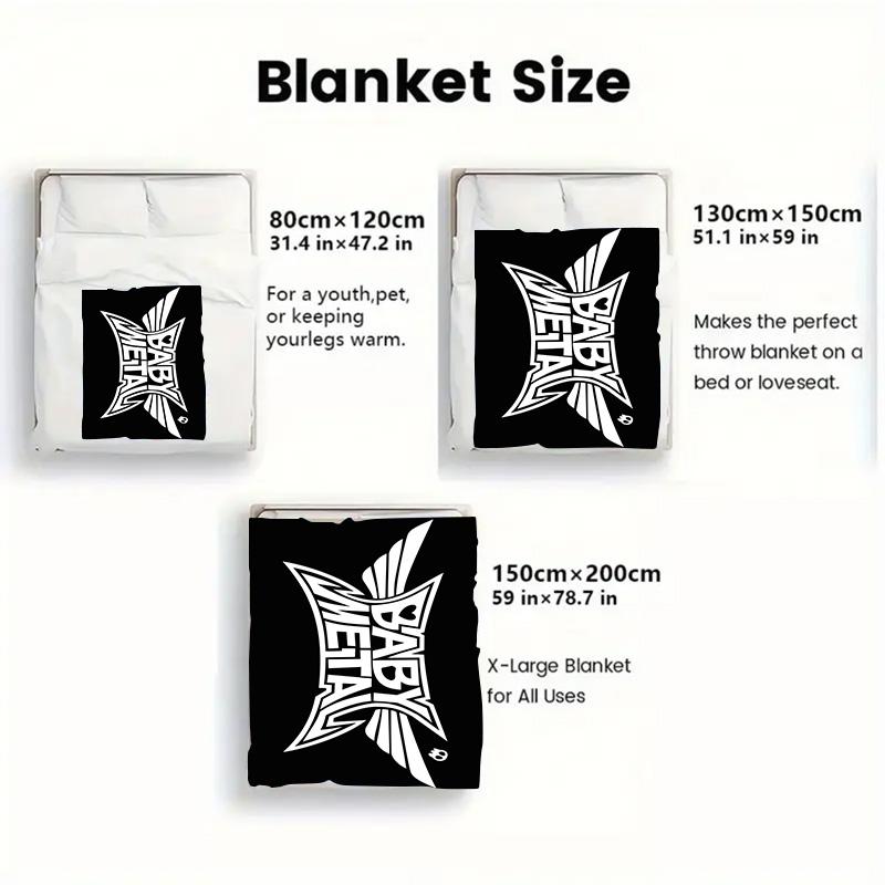 BABYMETAL 2D Flat Pattern Flannel Blanket High Quality All Seasons Warmth and Comfort Perfect for Christmas Gifts.NMT0928022