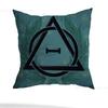 Nuova Federa Cuscino Simbolo Delta Therian Quadrata Stampa Double-Sided Peluche Corto Copricuscino Divano Camera da Letto Comodino
