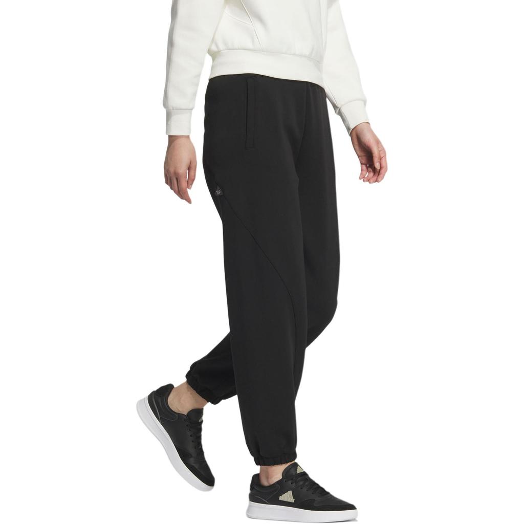 adidas FW24 Small Logo Tracksuit Series Fashion Comfortable Versatile Elastic Cuff Knitted Sports Pants Women Bottoms Black JJ3561