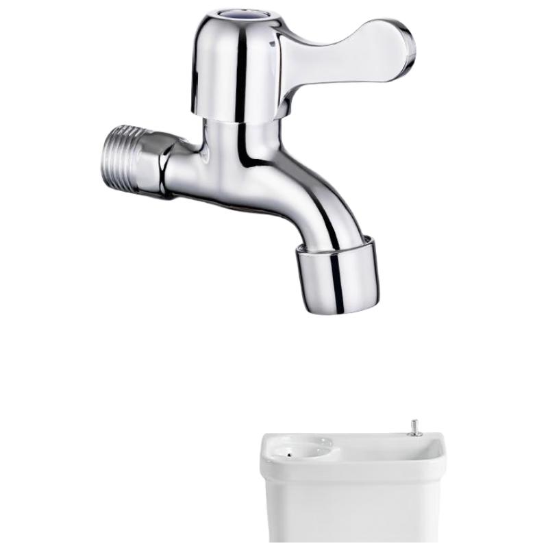 HANDUNYOU Mop Sink Faucet with Alloy Mesh Spout