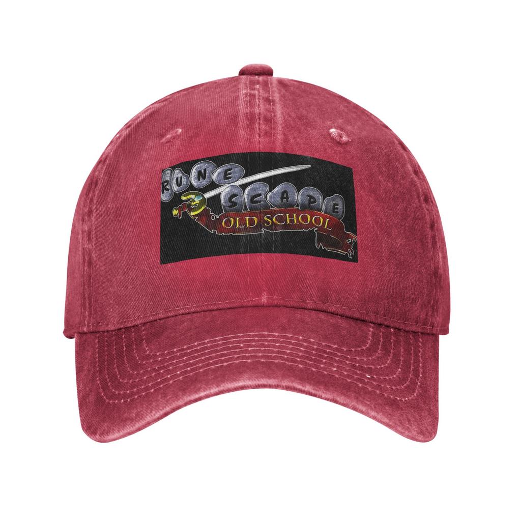 Runescape Oldschool Logo Bes Unisex Denim Cap Casual Baseball Caps Adjustable Hat Summer Unisex Baseball Hats
