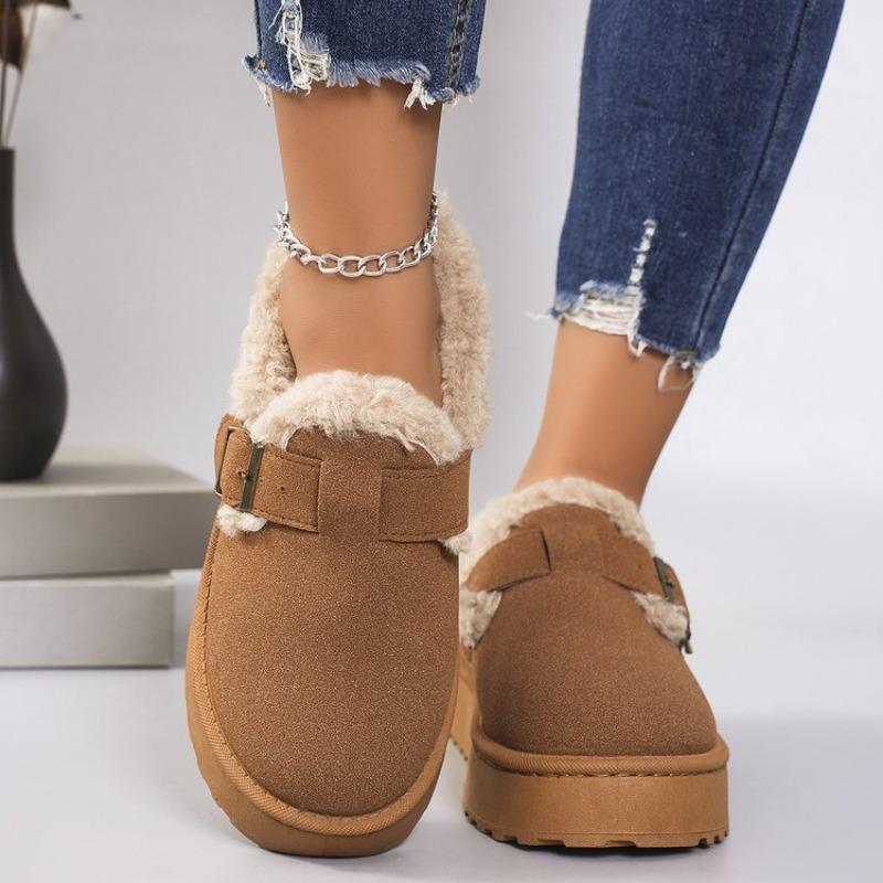 Women's cotton shoes autumn and winter new large size round head thick sole short plush fashion women's shoes