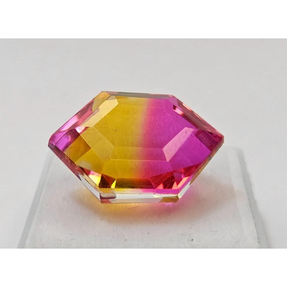 Natural Ametrine Bi-Color 16+ Ct Fancy Cut Certified Stunning Loose Gemstone