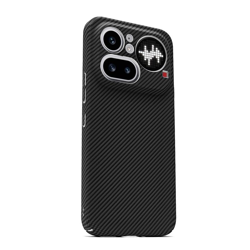 Magnetic Case For Nothing Phone 4a Pro Case For Magsafe Embossed Carbon Fiber Striped Pattern PC Hard Cover