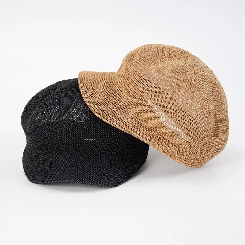 Octagonal Beret Women Sun Beach Hat Painter Hat Outdoor Travel Light Breathable Women Visor Femme Retro Fashion