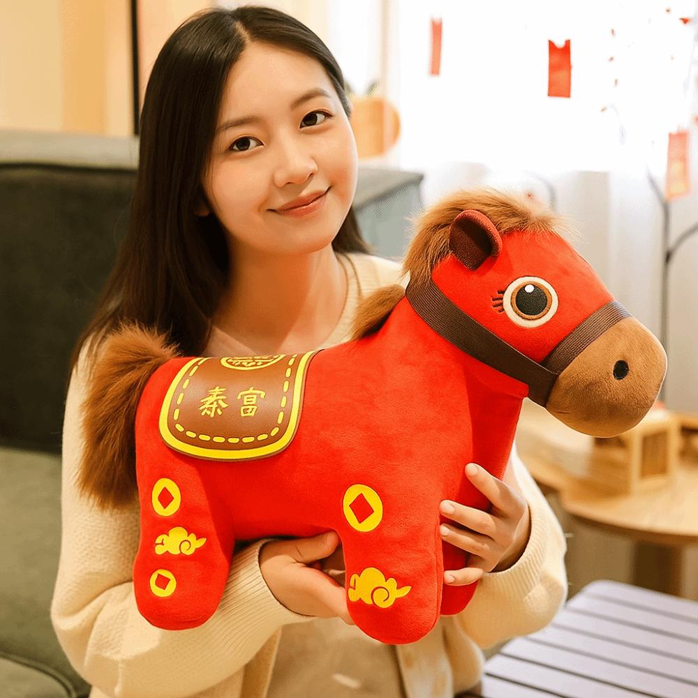 2026 Horse Year Horse Plush Toys Red Zodiac Pony Figurine  Chinese New Year