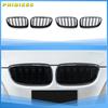 2Pcs Car Style Black Front Kidney Double Slat Grill Grille for-BMW E92 E93 3-Series 328I 335I Coupe LCI 2010-2013