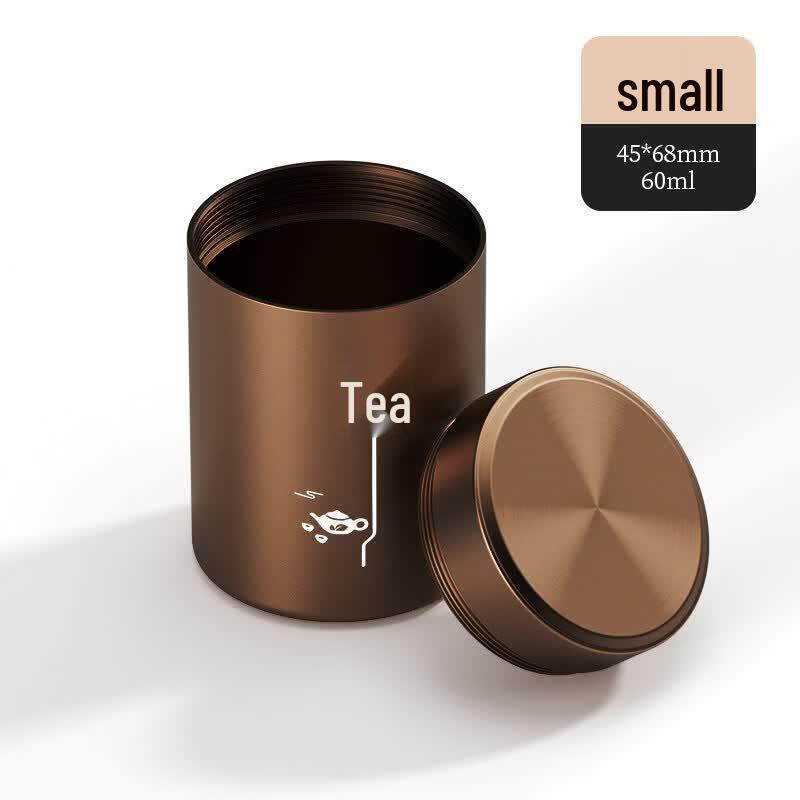 Portable Aluminum Alloy Mini Tea Caddy