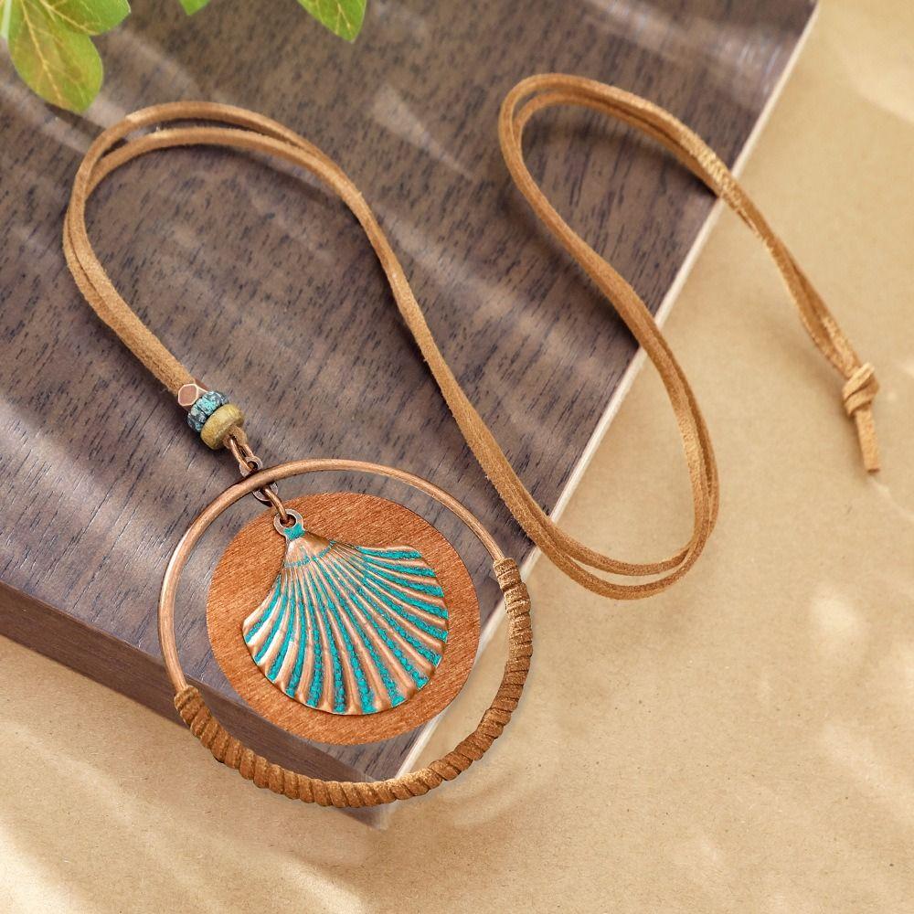 Trendige Boho-Halskette Elegante Stammes-Halskette Retro-Pulloverkette Schmuck