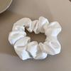 Solid Color High Elasticity Hair Tie with Leather Case for Women's Ponytails
