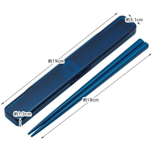 Skater Chopsticks Chopsticks Box Set Ocean Blue 18cm Antibacterial Adults Made In Japan ABC3AG-A