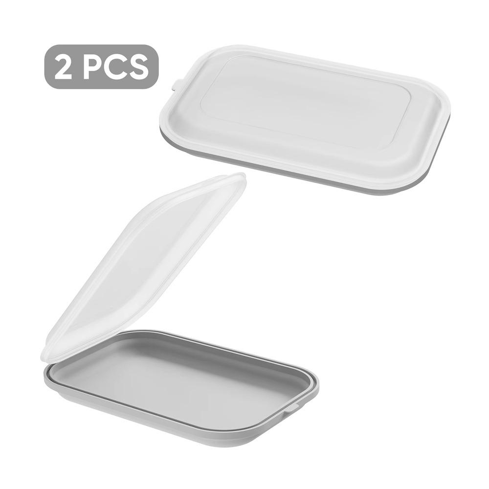

2PCS Keeping Fresh Prepare Dishes Divided Box Reusable Sausage Storage Box Microwave