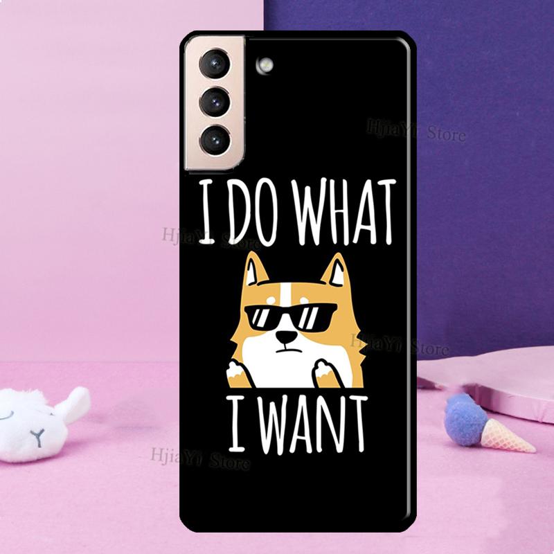 Cute Shiba Inu Phone Case For Samsung Galaxy S21 Ultra S8 S9 S10 S22 Plus Note 10 20 Ultra S20 FE Cover