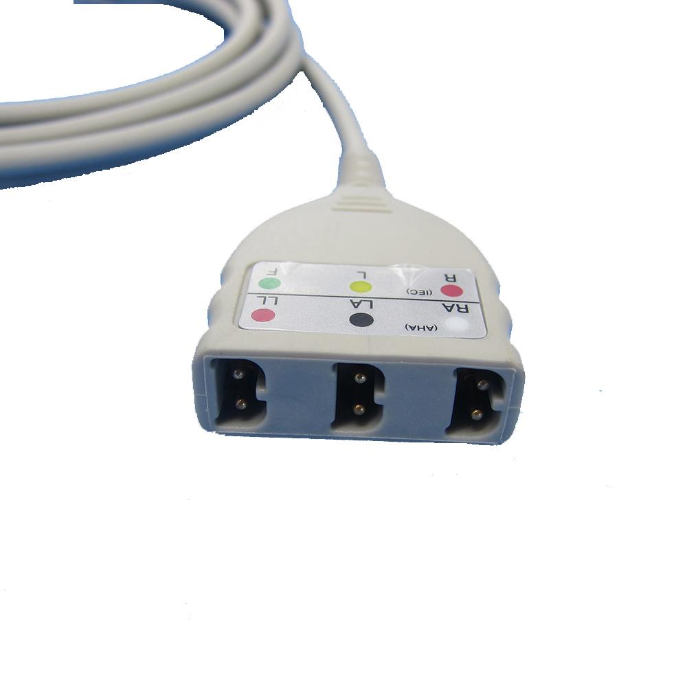 

Совместим с популярными 3/5-канальными кабелями пациента для записи ЭКГ, сменными проводами отведений ЭКГ, адаптером кабеля, используется для сопутствующих проводов отведений ЭКГ. 3 Lead-IEC