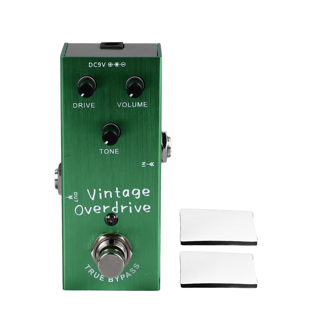 Gitarren-Effektpedal Vintage Overdrive Einstellbar True Bypass Tragbares Instrumentenzubehör Hellgrün