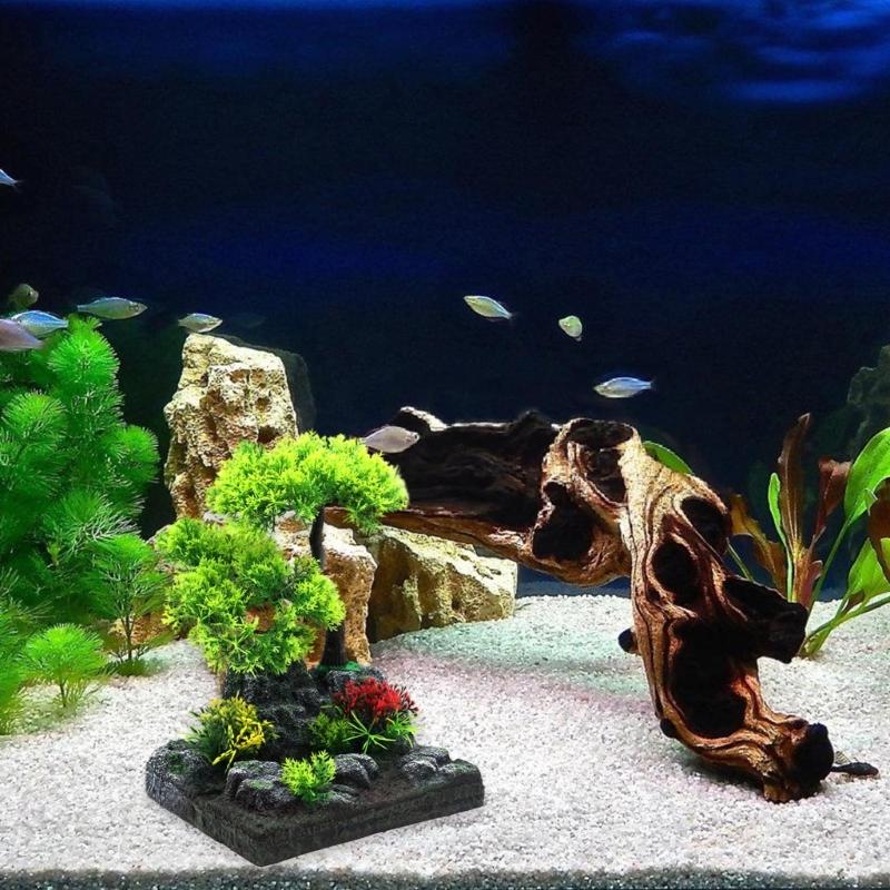 Fishtank Artificial Plant Landscape Fish Tanks Decorations for Aquariums Terrarium Shrimp Tree Ornaments Habitat