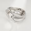 Interlocking Ring Open Bangle - European & American Light Luxury Design for Women