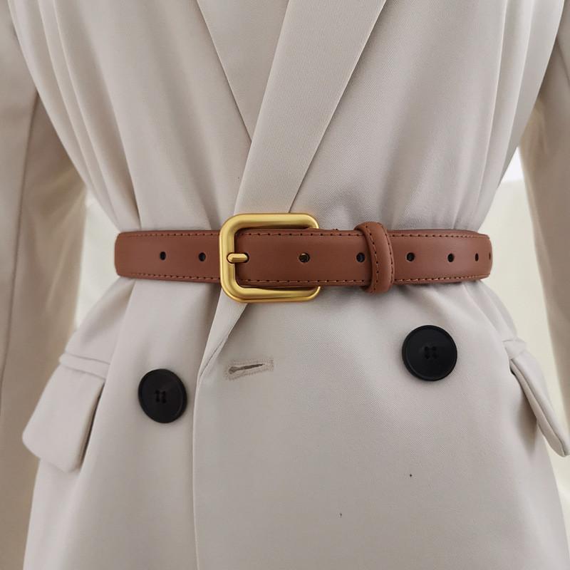 Genuine Leather Womens Belt With Alloy Buckle For Casual And Office Wear