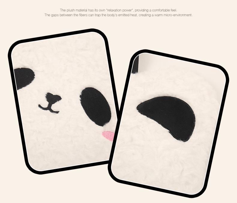 Panda Winter Plush Car Seat Cushion for Toyota bZ3, Corolla, RAV4, Rongfang, bZ5