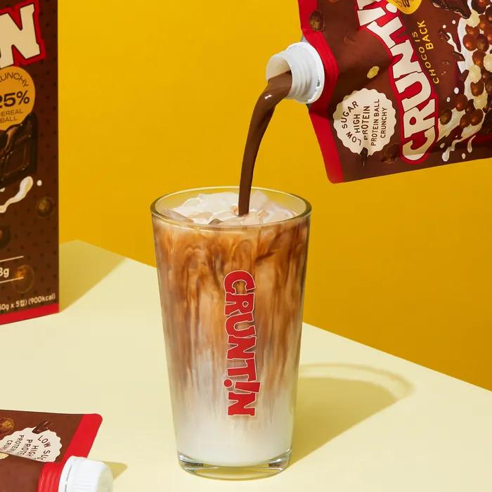 [0g Sugar Range] Crunteen Crunchball Protein Shake Choco Is Back 1 Box 50g x 5 Packets