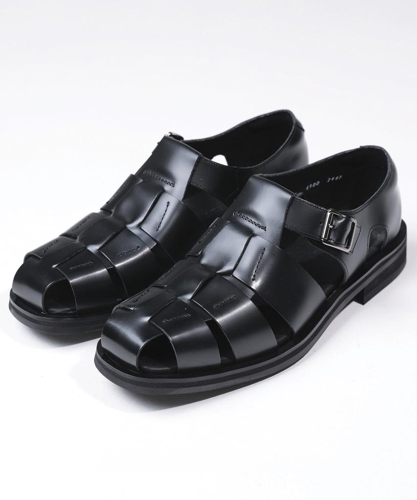 Brenowelt Romantic Fisherman Black Rubber Sandals 700