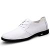 Men's Plus Size Genuine Leather Breathable Casual Shoes - Lace-up Driving Loafers with Soft Sole