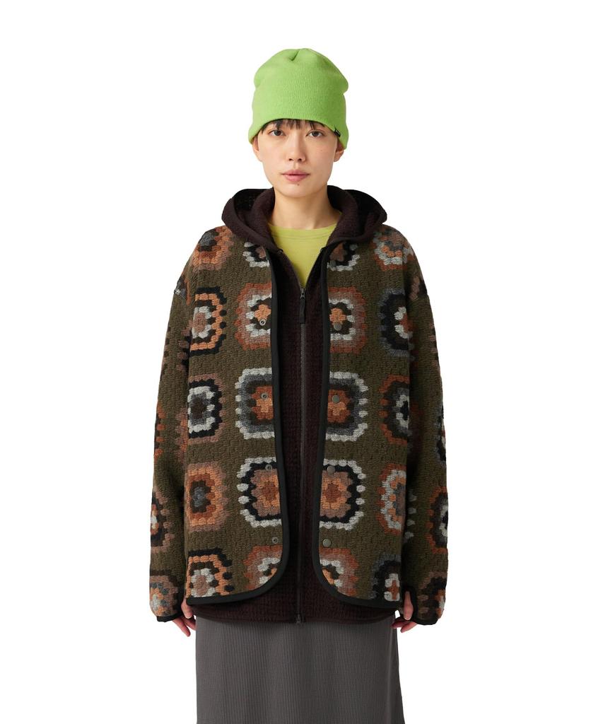 Snow Peak Wool Jacquard Cardigan and Size S JK-25AU024, Men's Women's, Olive,