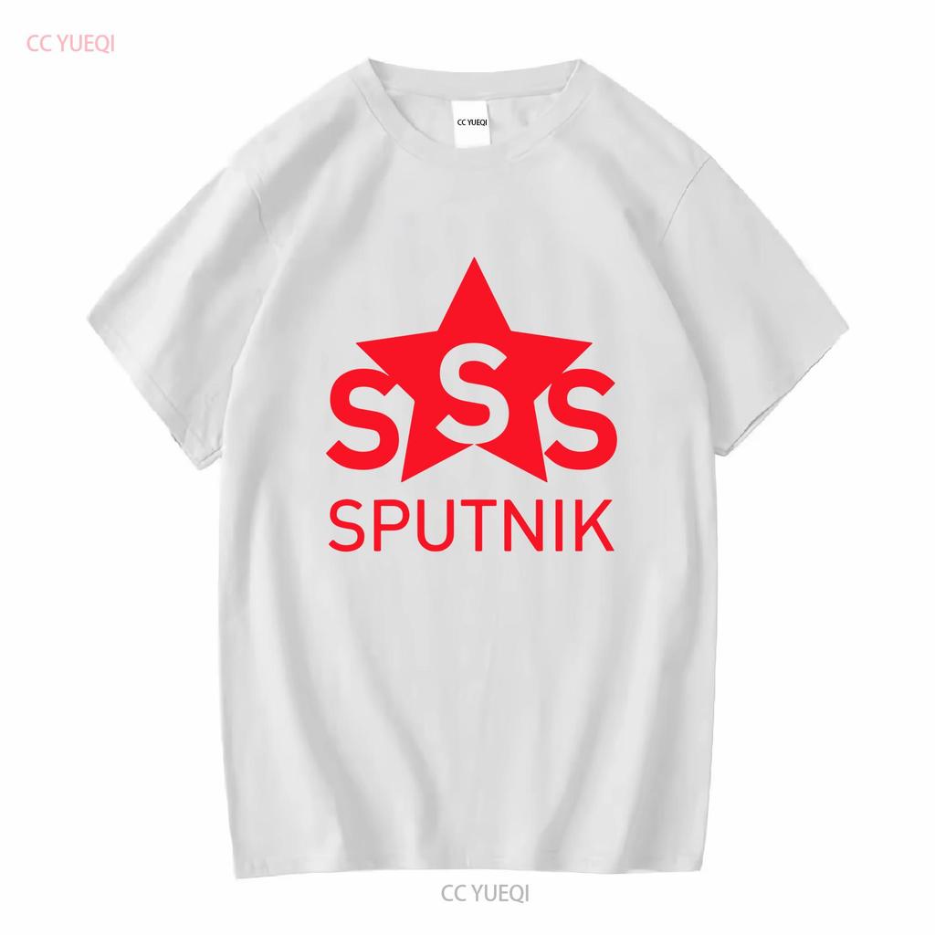 Sigue Sputnik T Shirt long or short sleeves vintage Washed fashion streetwear Slightly designer clothes Stretched Unisex Soft