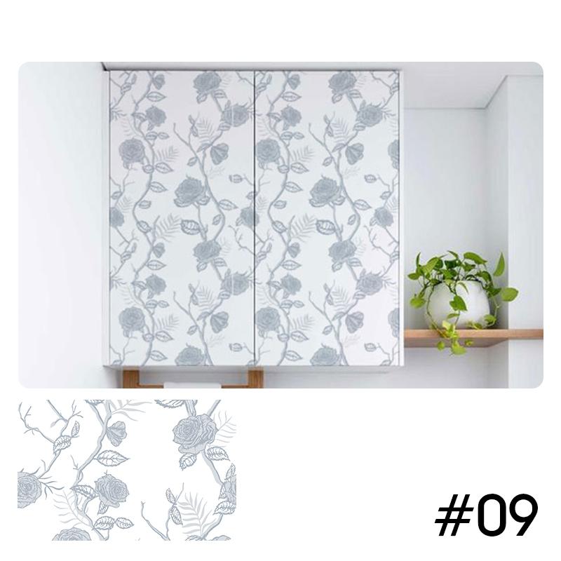 PVC Waterproof Self Adhesive Wallpaper For Wardrobe Cupboard Door Decor Vinyl Refurbishment Decals Cabinet Furniture Stickers