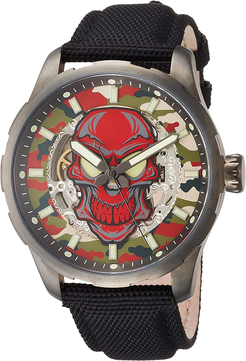 

[Alkaftura] Часы Skull Skeleton 8618SSG-RD мужские черные