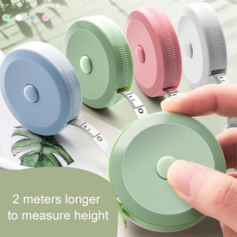2M Tape Measure Retractable Body Measurement Tape Measuring Ruler Double Scales Metric Meter Ruler Tailor Craft Measuring Tools