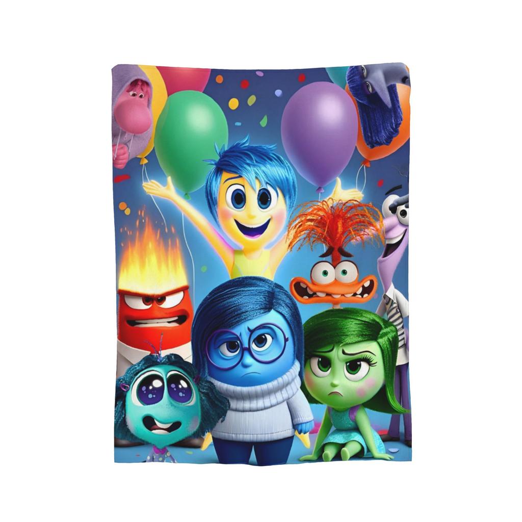 Inside Out Wool Blanket Cartoon Action Comedy Funny Throw Blankets for  Sofa Bedding Lounge 125*100cm Rug Piece,