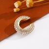 Copper C Shape Ear Cuff Crystal Gold Jewelry Punk No Piercing Earrings  Women