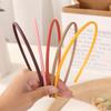 Hair Hoop Matte Headband Women Pure Color Simple Elegant Hairband Hair Accessory for Holiday Party Dating 0.5cm