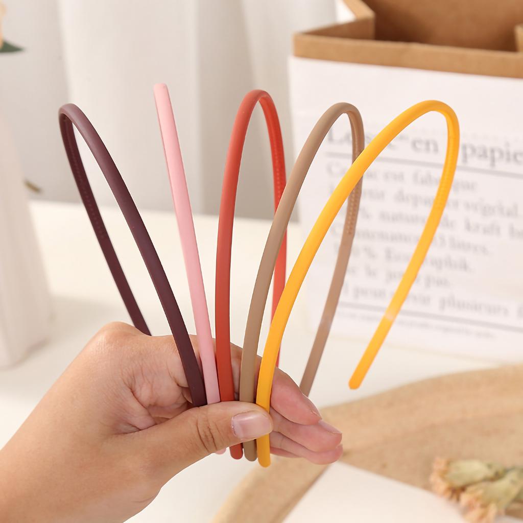 Hair Hoop Matte Headband Women Pure Color Simple Elegant Hairband Hair Accessory for Holiday Party Dating 0.5cm