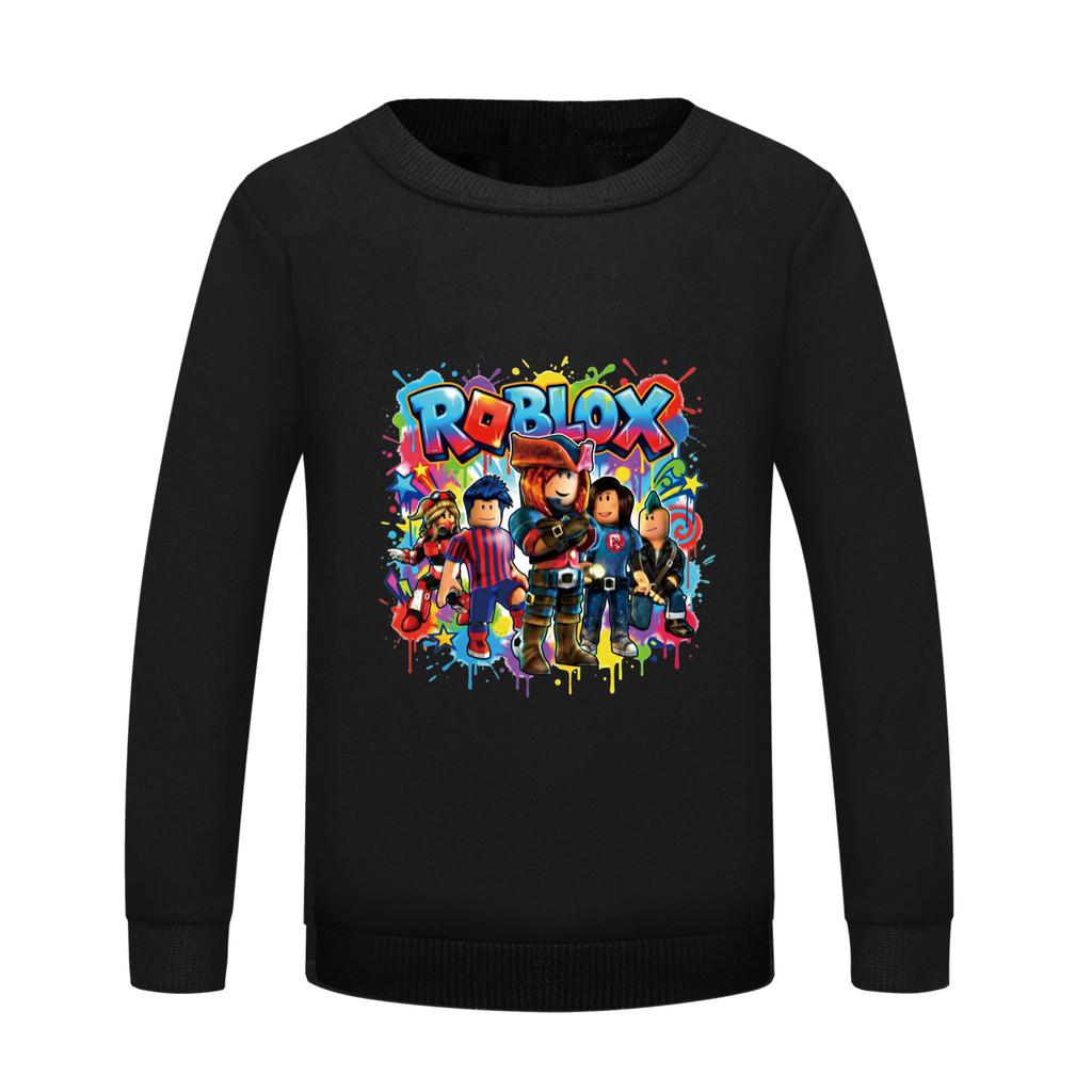 5578 Kids Boys Girls Roblox Printed Outdoor Round Neck Long Sleeves Sweatshirt