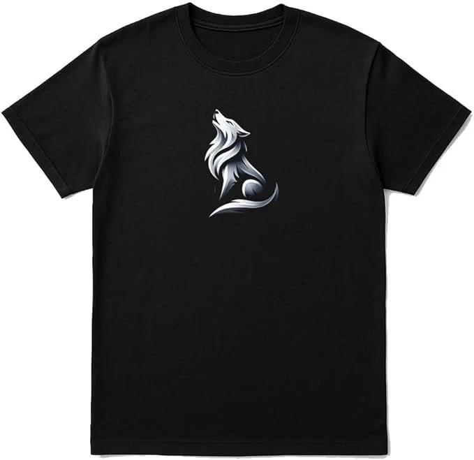 Howling Wolf T-Shirt – Tribal Animal Graphic Tee for Men & Women – XXL