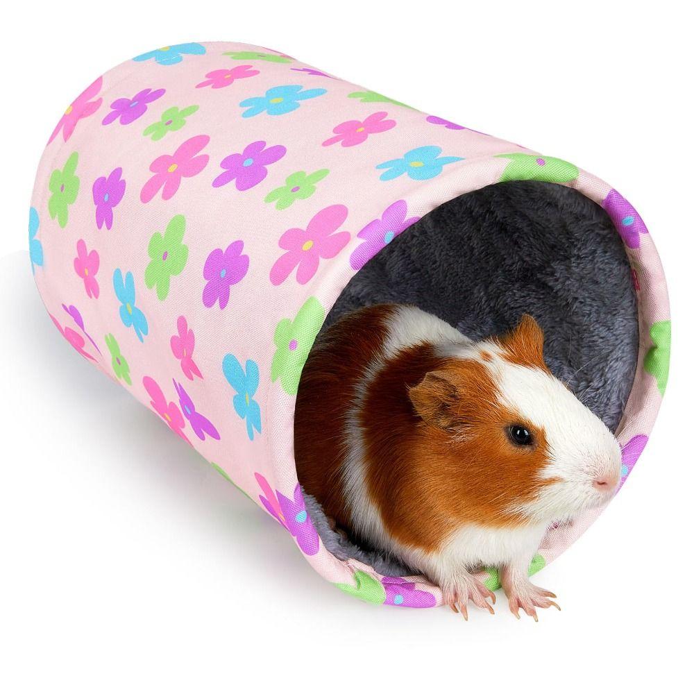 Sommer/Winter Stil Meerschweinchen Tunnelhaus Faltbar Atmungsaktiv Hamster Versteck Waschbar Interaktiv Chinchilla Tunnel Lebensraum