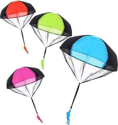5 Stück/Los Fallschirmsprungspielzeug Kein Verheddern Wurf-Fallschirm Männer Outdoor-Sportspielzeug Kinder Fallschirmspringer-Spielzeug Handwurf-Fallschirm Armeemännchen